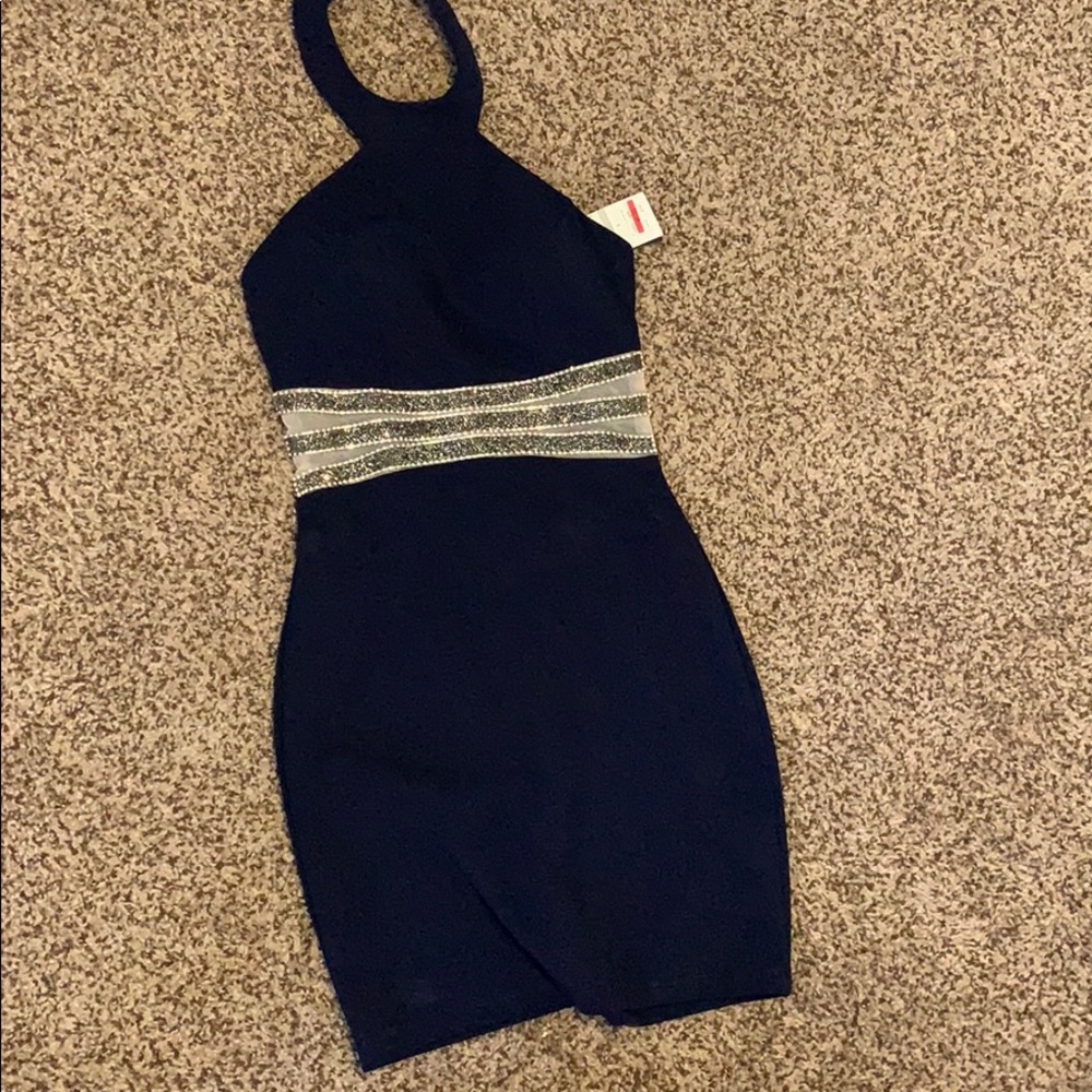 Navy blue dress, size 1 , brand new , speechless